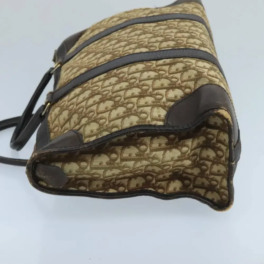 DIOR Trotter Canvas Boston Bag Brown